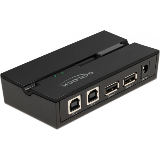 DeLock USB 2.0 switch 2x USB Type B �� 2x USB, �� �������, ����� - (11492)