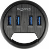 DeLock USB hub 4x USB 3.2 Gen 1, 5Gbps, 60mm, ����� - (64153)