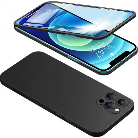 Powertech ���� & tempered glass 2.5D TGC-0003, iPhone 12 Pro Max, ����� - (TGB-0003)