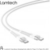 Lamtech HQ UNBREAKABLE cable Type C to TYPE-C white 2M - (LAM023633)