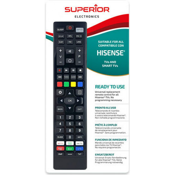 Superior replacement remote control for Hisense smart - (SUPTRB028)