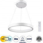GloboStar NEMESIS �������� ��������� ���������-������ LED CCT 30W 3513lm 360� AC 220-240V - �������� �������� ���� ���������������� All In One ����� 6000k+������ 4500k+����� 2700k Dimmable �40cm - ����� - 3 Years Warranty - (61156)