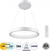 GloboStar NEMESIS �������� ��������� ���������-������ LED CCT 30W 3513lm 360� AC 220-240V - �������� �������� ���� ���������������� All In One ����� 6000k+������ 4500k+����� 2700k Dimmable �40cm - ����� - 3 Years Warranty - (61156)