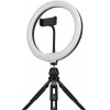 Streamplify Light 10 Streaming Ring Light - Black - 26cm & tripod - selfie stick - (TVSP-001)