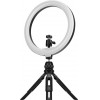 Streamplify Light 10 Streaming Ring Light - Black - 26cm & tripod - selfie stick - (TVSP-001)
