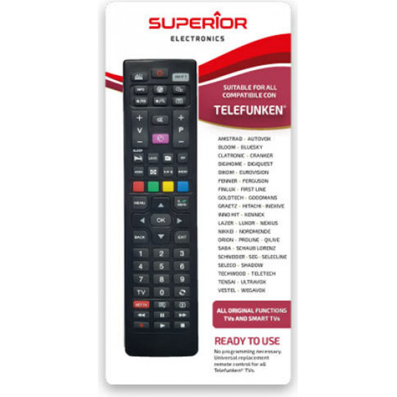 Superior replacement remote control for Telefunken/Vestel smart - (SUPTRB018)