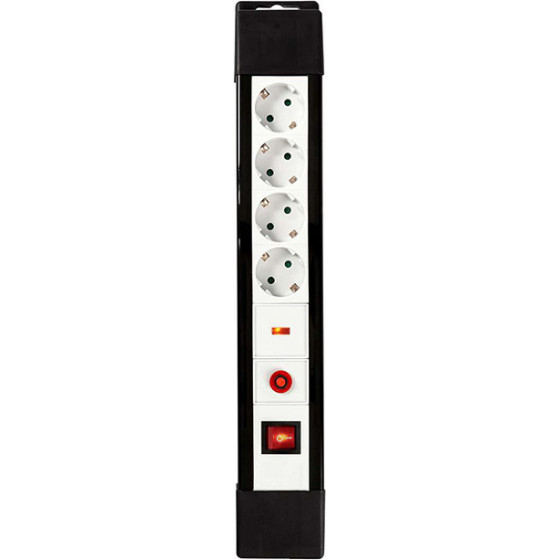 Nedis EXS430SPF1PRO Extension socket with surge protection 4-WAY 3.00m 3500W 16A black/white