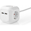 Nedis EXSOC415UFWT extension socket 4-WAY 1.50m 3680W H05VV-F 3G1.5mm� white