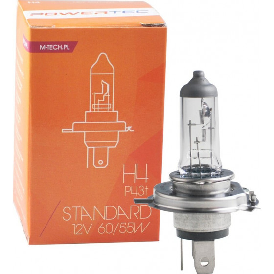 M-Tech H4 12V 60/55W P43t powertec standard �������� ����� - 1���