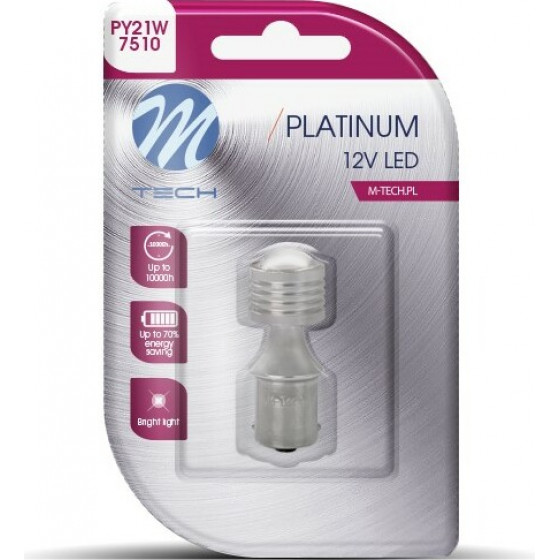 M-Tech PY21W 12/24V BAU15s 2,8W 450lm 4xHP LED CANBUS ������� blister -1���
