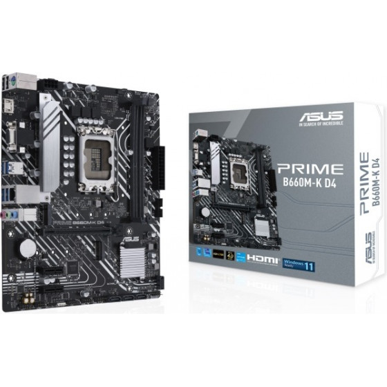 Asus Prime B660M-K D4,DDR4, 1700, MATX - (90MB1950-M0EAY0)