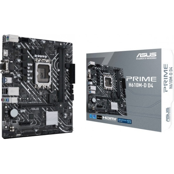 Asus PRIME H610M-D D4,DDR4, 1700, MATX - (90MB1A00-M0EAY0)