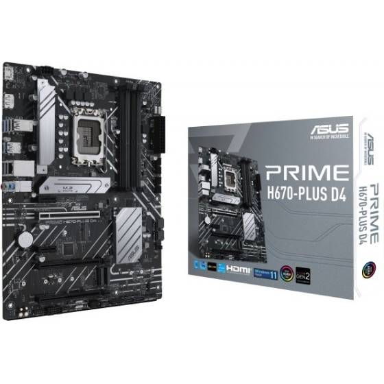 Asus PRIME H670-PLUS D4,DDR4, 1700,ATX - (90MB18W0-M0EAY0)