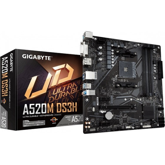 Gigabyte A520M DS3H, AM4 ,MATX - (GAA52MS3H-00-G)