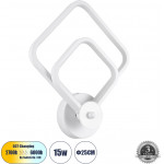 GloboStar ANNA ��������� ������ - ������ Design LED CCT 15W 1800lm 300� AC 220-240V - �������� �������� ���� �������� On/Off All In One ����� 6000k+������ 4500k+����� 2700k �25 x �8 x �30cm - ����� - (61086)