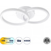 GloboStar CORA ��������� ������ Design LED CCT 18W 2160lm 300� AC 220-240V - �������� �������� ���� �������� On/Off All In One ����� 6000k+������ 4500k+����� 2700k �36 x �20.5 x �7cm - ����� - (61059)