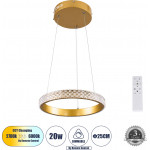 GloboStar DIAMOND �������� ��������� ���������-������ LED CCT 20W 2356lm 360� AC 220-240V - �������� �������� ���� ���������������� All In One ����� 6000k+������ 4500k+����� 2700k Dimmable �25cm - ����� �������� - 3 Years Warranty - (61127)