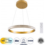 GloboStar DIAMOND �������� ��������� ���������-������ LED CCT 30W 3513lm 360� AC 220-240V - �������� �������� ���� ���������������� All In One ����� 6000k+������ 4500k+����� 2700k Dimmable �40cm - ����� �������� - 3 Years Warranty - (61129)