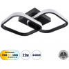 GloboStar NORA ��������� ������ Design LED CCT 22W 2640lm 300� AC 220-240V - �������� �������� ���� �������� On/Off All In One ����� 6000k+������ 4500k+����� 2700k �40 x �24 x �7cm - ����� - (61061)