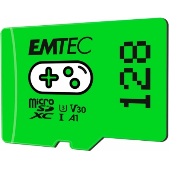 Emtec Memory Card Microsd UHS-I U3 V30 A1 128GB Gaming - (ECMSDM128GXCU3)