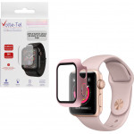 Volte-Tel Tempered Glass Apple Watch 40mm 1.57'' 9H 0.30mm Pc Edge Cover With Key 3D Full Glue Full Cover Pink - (5205308305122)