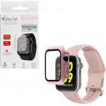Volte-Tel Tempered Glass Apple Watch 41mm 1.69'' 9H 0.30mm Pc Edge Cover With Key 3D Full Glue Full Cover Pink - (5205308305177)