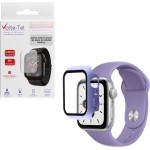 Volte-Tel Tempered Glass Apple Watch 41mm 1.69'' 9H 0.30mm Pc Edge Cover With Key 3D Full Glue Full Cover Purple - (5205308305184)