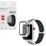 Volte-Tel Tempered Glass Apple Watch 44mm 1.78'' 9H 0.30mm Pc Edge Cover With Key 3D Full Glue Full Cover White - (5205308305238)