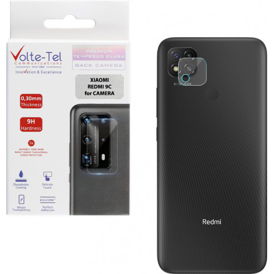 Volte-Tel Tempered Glass Xiaomi Redmi 9C 6.53'' 9H 0.30mm For Camera Transparent - (5205308305610)