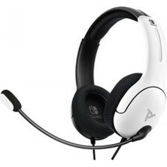 PDP Wired Stereo Gaming Headset: Black & White LVL40 Nintendo Switch, Nintendo Switch Lite, Nintendo Switch (OLED Model) - (500-162-BW-EU)