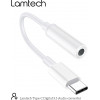 Lamtech TYPE-C Adapter Cable Audio Jack 3,5MM White - (LAM023831)