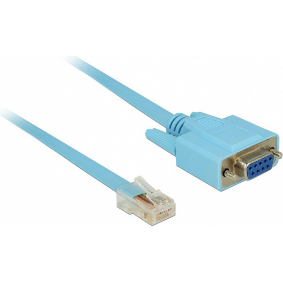 DeLock ������� Serial RS-232 DB9 Female �� RJ45 male, 1m, ���� - (63341)
