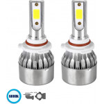 GloboStar HB4 9006 C6 Line KIT ������� �������� ����������� & �������� 1st Generation Can-Bus Series LED CREE CXB COB 72W 7600lm DC 8-48V ��������� IP65 ����� ����� 6000K - (82010)