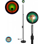 GloboStar �������� Minimal ���������� ��������� ��������� �������� LED 12W DC 5V �� Projector LENS ������� ��� & ������� ����������� USB Rotation Head 180� RAINBOW GREEN - (00821)