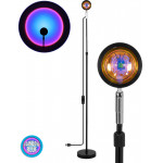 GloboStar �������� Minimal ���������� ��������� ��������� �������� LED 12W DC 5V �� Projector LENS ������� ��� & ������� ����������� USB Rotation Head 180� RAINBOW BLUE - (00817)