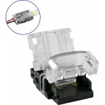 GloboStar ������������� ������ IP20 - Strip To Cable Connector ��� ����� 1 x ���������� ������� LED ������� 10mm �� 1 x ������� ����������� - (70718)