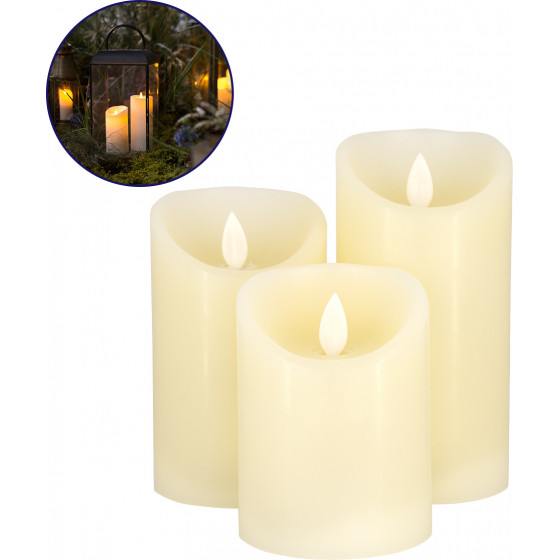 GloboStar ��� 3 ������������� Realistic ������ ��������� �� LED ��� ���������� ������ - ��������� & �������� ����������� IR ����� ����� 3000K Dimmable - (79555)