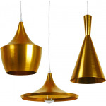 GloboStar SHANGHAI GOLD SET 3 �������� �������� ��������� ������ ������� 3 x E27 ����� ��������� ������� - (01678)