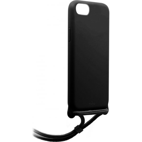 Puro ���� Cover Silicon with necklace for iPhone 7/8/SE 2020 4.7'' - ����� - (IPC747ICONCBBLK)