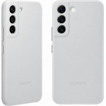 Samsung ���� S22 5G S901 Leather Cover Light Grey Packing Or - (EF-VS901LJEGWW)