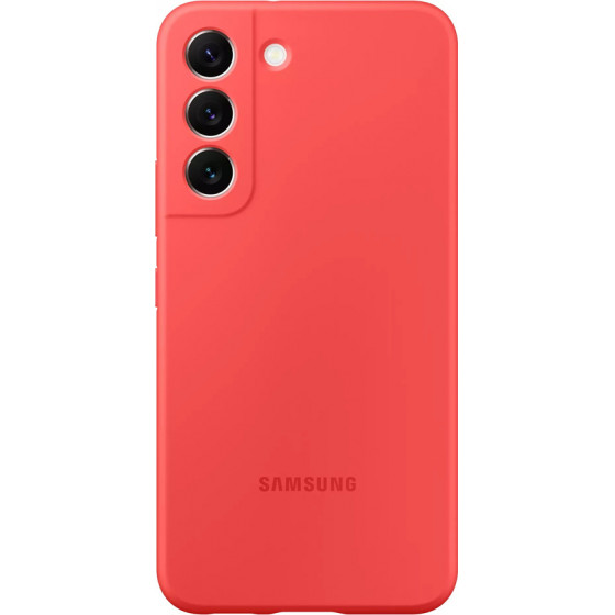 Samsung ���� S22 5G S901 Silicone Cover Coral Packing Or - (EF-PS901TPEGWW)