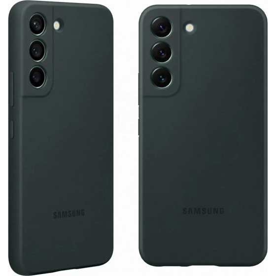 Samsung ���� S22 5G S901 Silicone Cover Dark Green Packing Or - (EF-PS901TGEGWW)