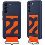 Samsung ���� S22 5G S901 Silicone Cover With Strap Navy Packing Or - (EF-GS901TNEGWW)