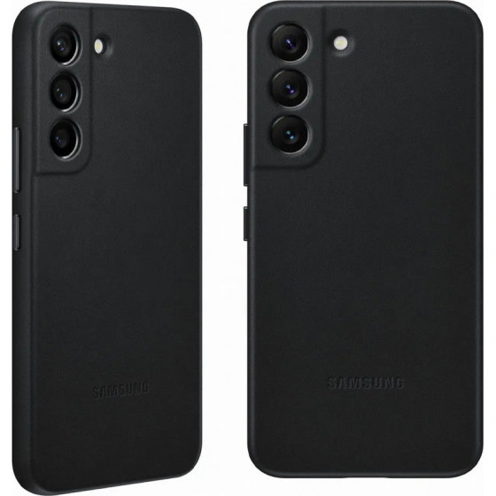 Samsung ���� S22 Plus 5G S901 Leather Cover Black Packing Or - (EF-VS906LBEGWW)
