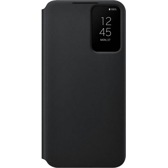 Samsung ���� S22 Plus 5G S906 Clear View Cover Black Packing Or - (EF-ZS906CBEGEE)