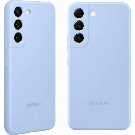 Samsung ���� S22 Plus 5G S906 Silicone Cover Sky Blue Packing Or - (EF-PS906TLEGWW)
