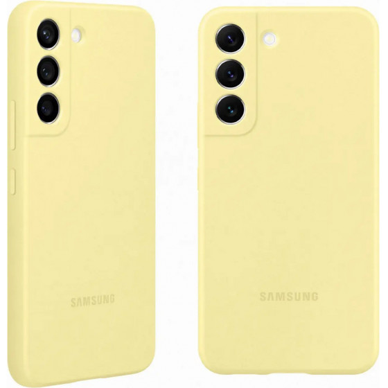 Samsung ���� S22 Plus 5G S906 Silicone Cover Yellow Packing Or - (EF-PS906TYEGWW)