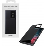 Samsung ���� S22 Ultra 5G S908 Clear View Cover Black Packing Or - (EF-ZS908CBEGEE)
