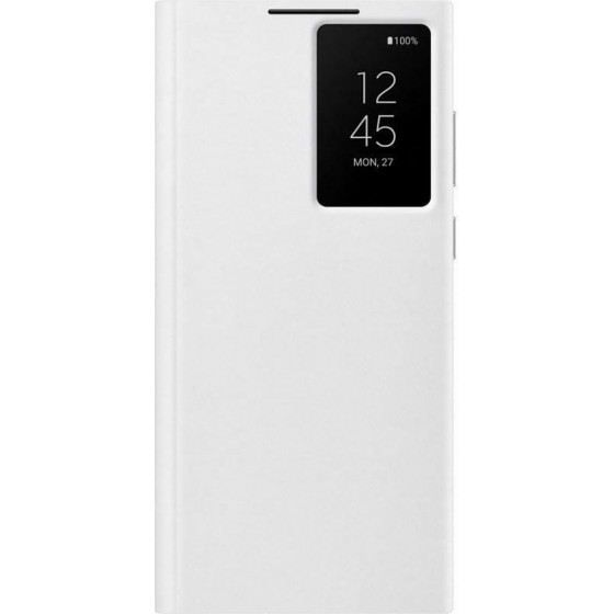 Samsung ���� S22 Ultra 5G S908 Clear View Cover White Packing Or - (EF-ZS908CWEGEE)