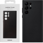 Samsung ���� S22 Ultra 5G S908 Leather Cover Black Packing Or - (EF-VS908LBEGWW)